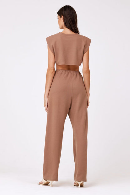 LINNEA WAFFLE KNIT CROPPED TOP