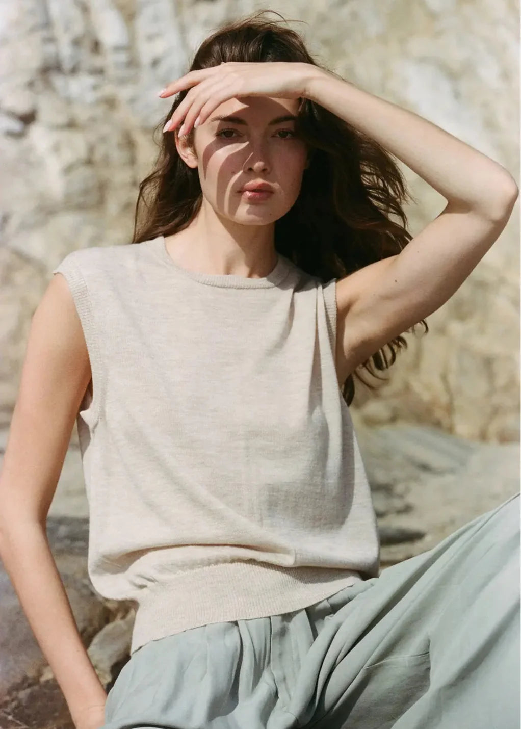 MASHA CASHMERE VEST TOP