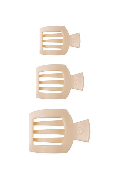 Almond Beige Flat Square Clip