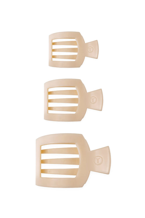 Almond Beige Flat Square Clip