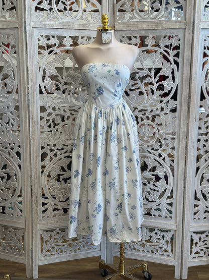 Lily Floral Midi Dress- Slightly Stretchy,Estira Poco