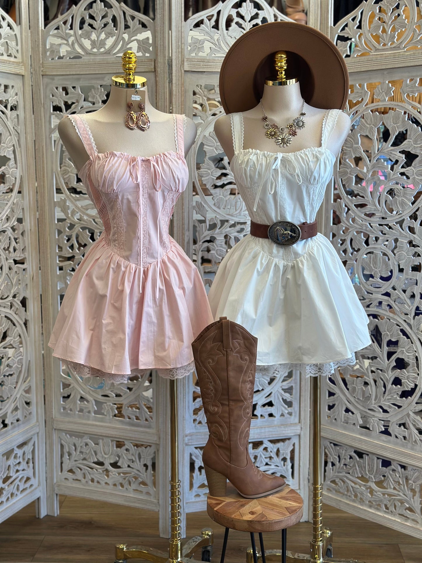 Eloise Corset Lace Mini Dress - Estira, Stretchy