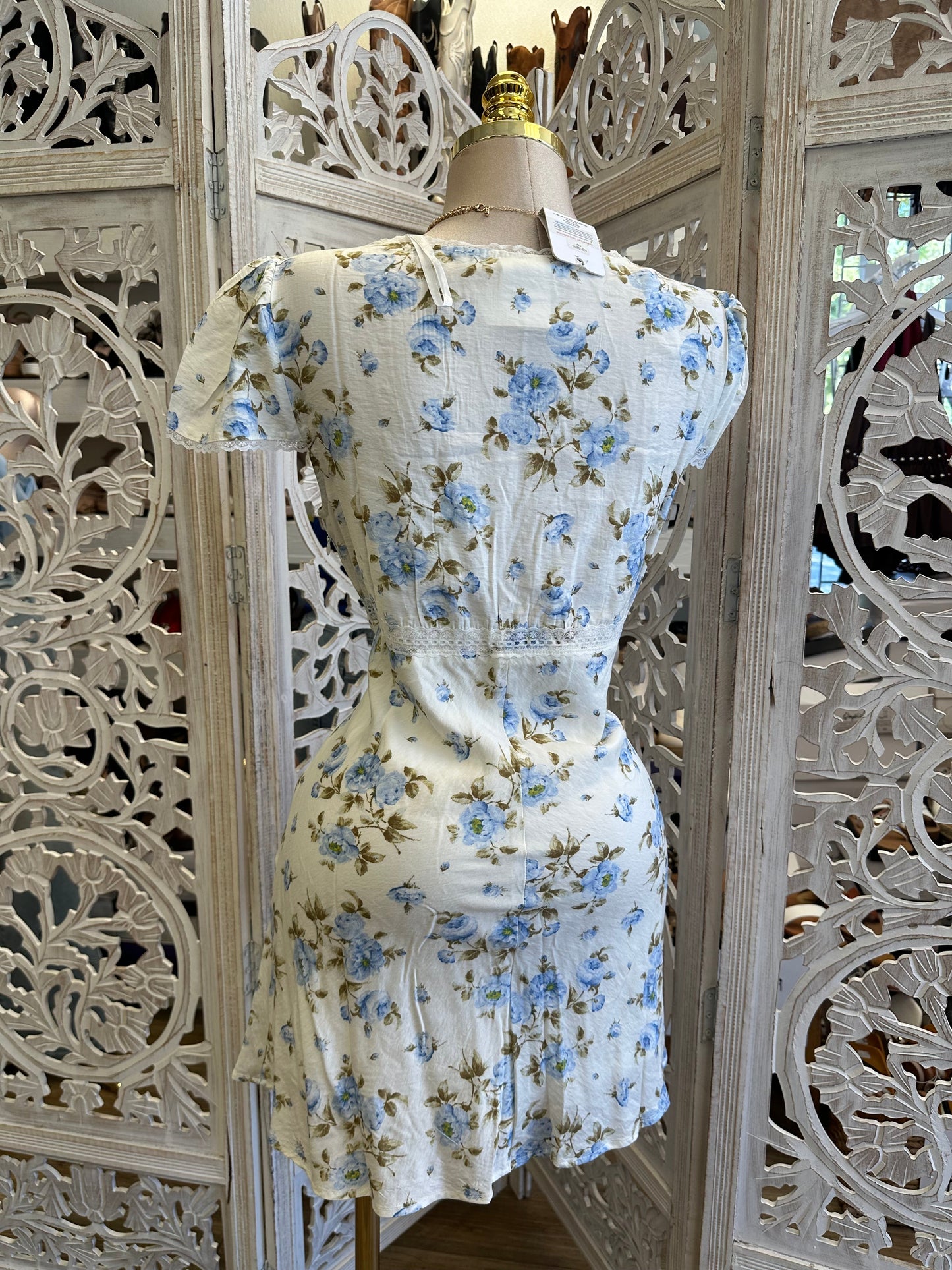 Pastel Blue Mini Dress - No Estira, Not Stretchy