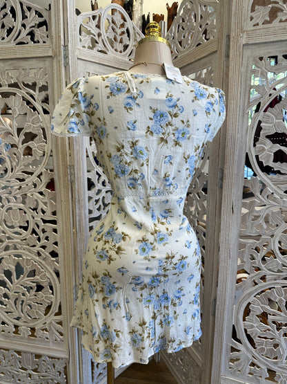 Pastel Blue Mini Dress - No Estira, Not Stretchy