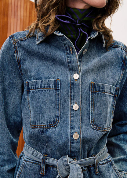 VERBANA BLUE DENIM JUMPSUIT