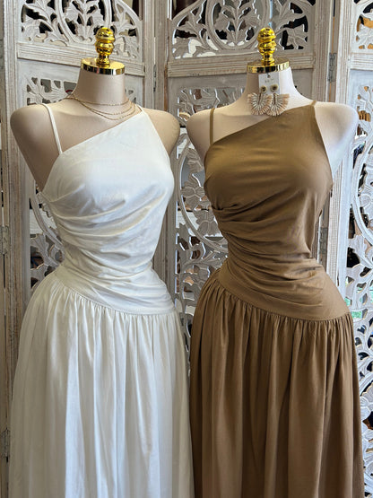 Asymmetrical Cmi Maxi Dress- Not Stretchy, No Estira