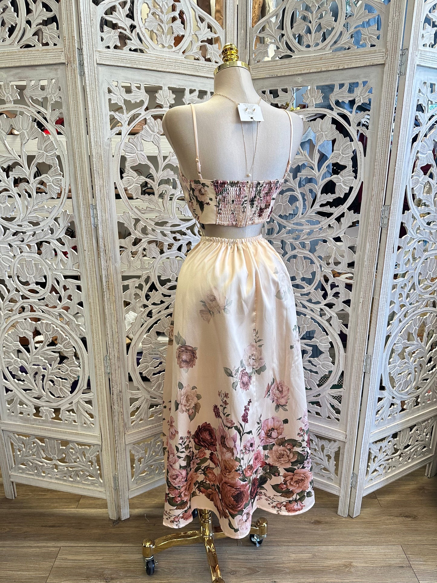 Cami Floral Midi Dress -Estira, Stretchy