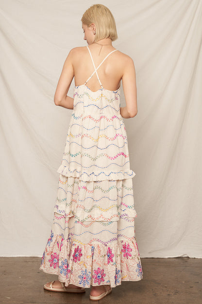 Groovy Mode Embroidered Dress