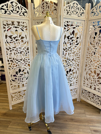Blue Corset Tulle Dress- No Estira, Not Stretchy