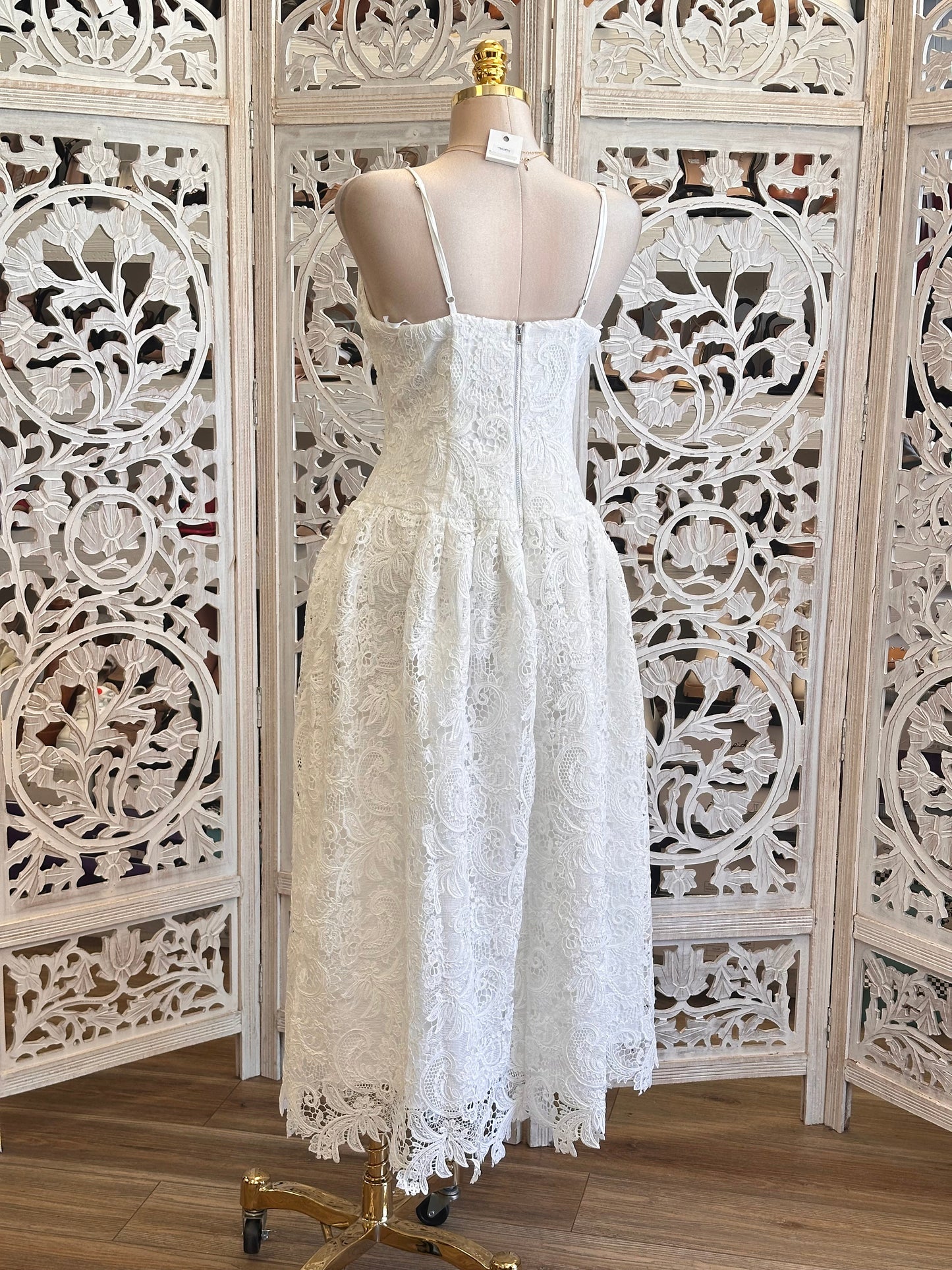 Cami Floral Midi Dress - No Estira, Not Stretchy