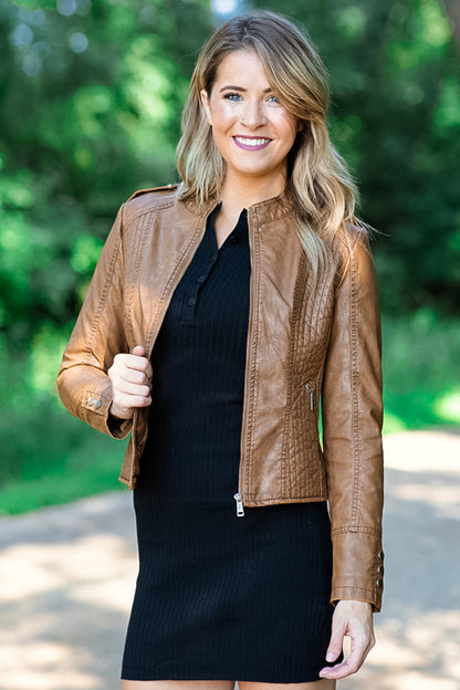 Black Long Sleeve Rib Knit Dress