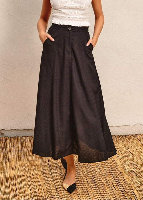 EMMA FLARED MAXI SKIRT