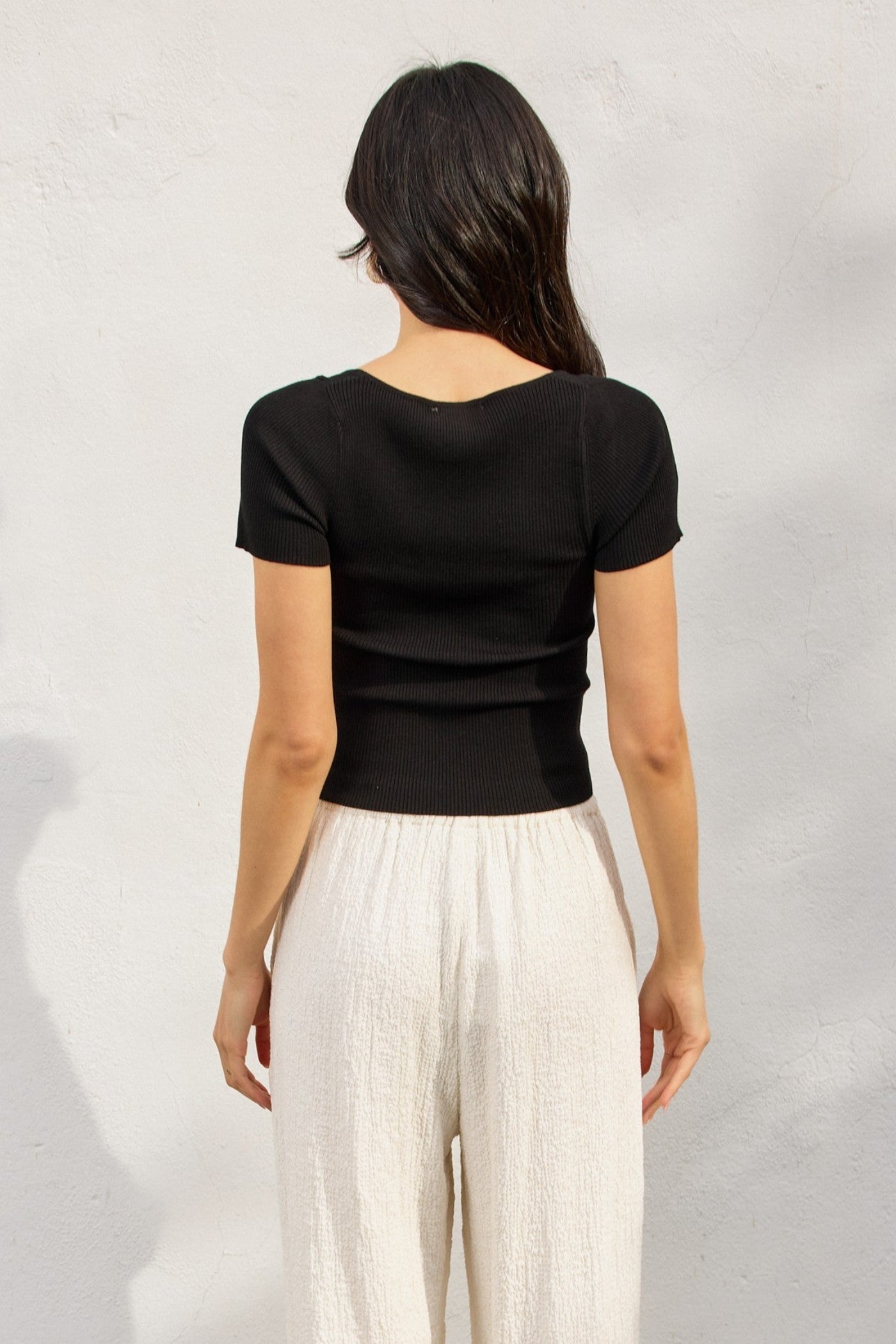 CECE SQUARE NECK TOP
