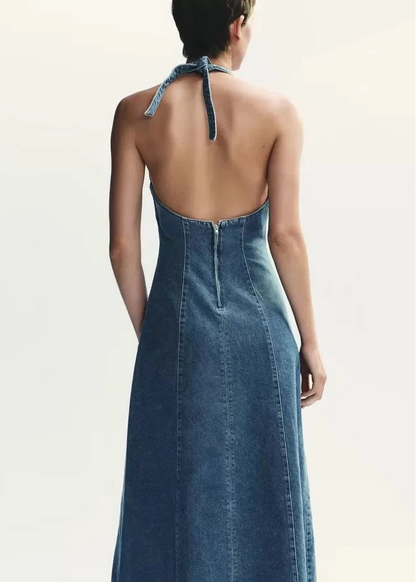 LUNA DENIM MAXI DRESS