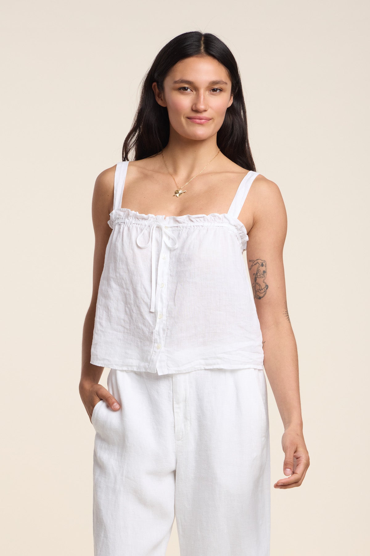 IZZIE LINEN TANK TOP