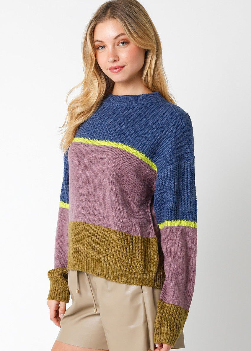 MILLIE COLORBLOCK SWEATER