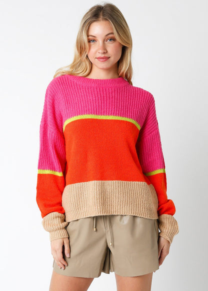 MILLIE COLORBLOCK SWEATER