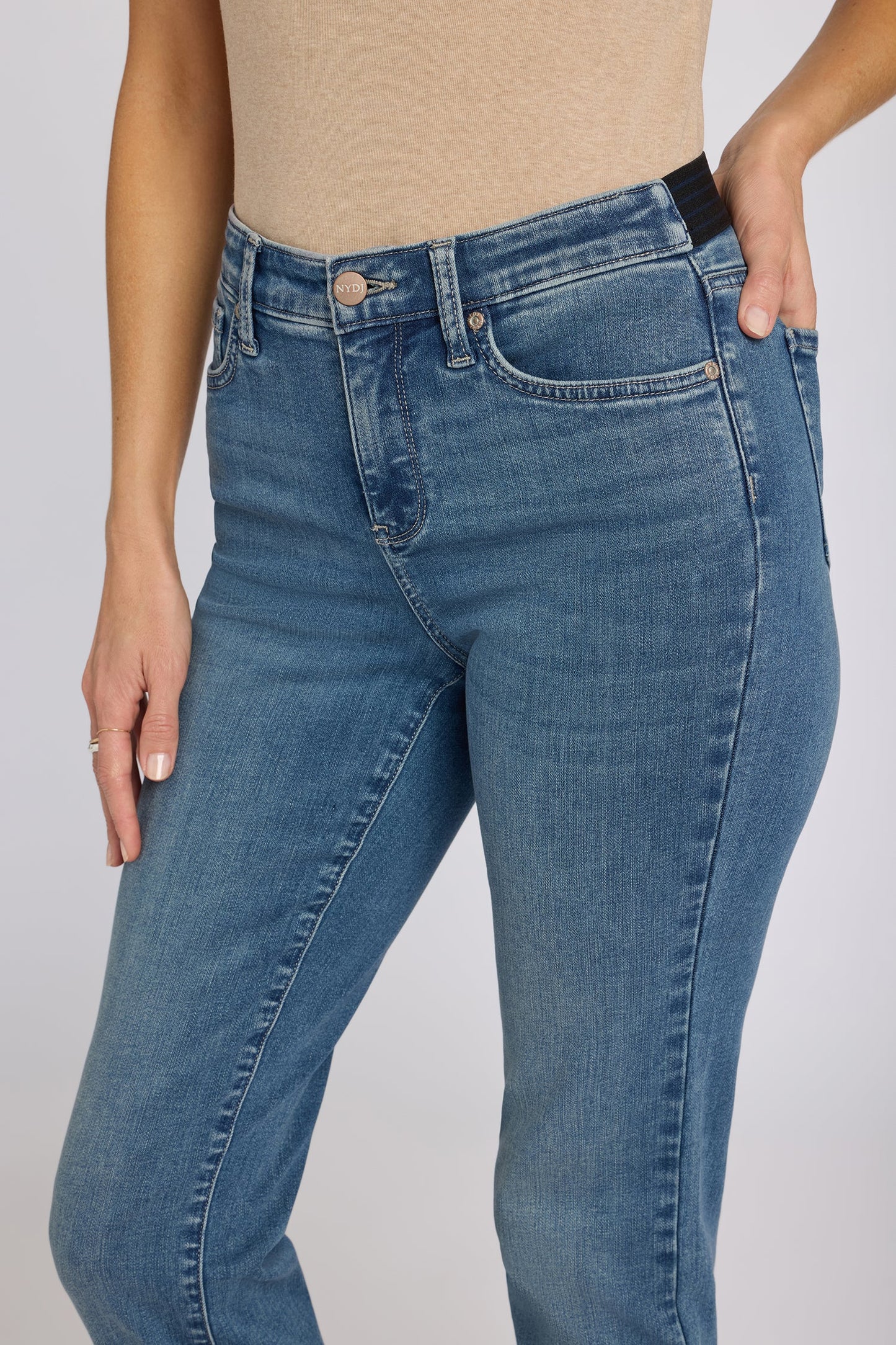 No Gapper™ Marilyn Straight Jeans - Breezy Palms
