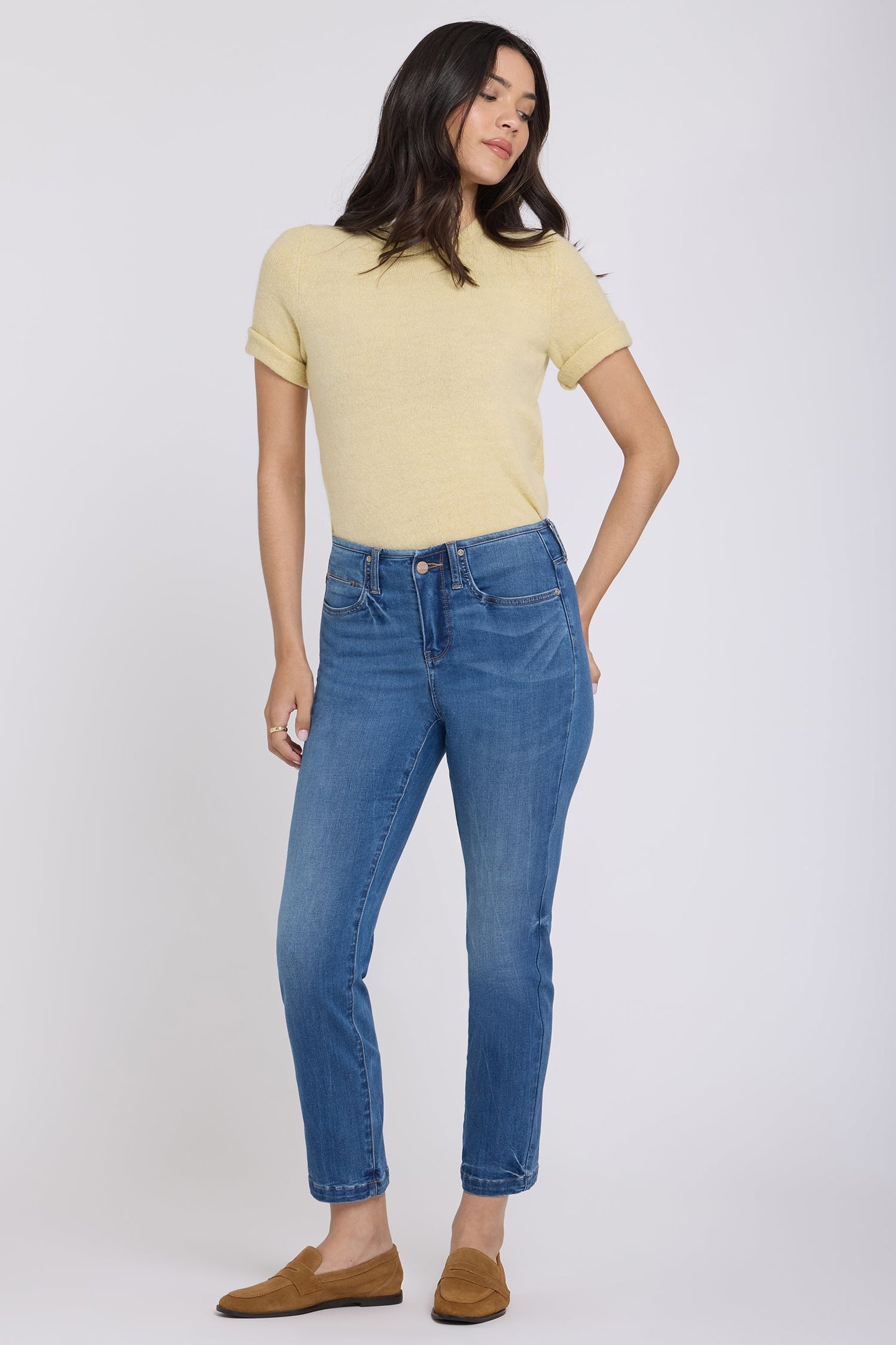 Sheri Slim Straight Ankle Jeans - Wild River