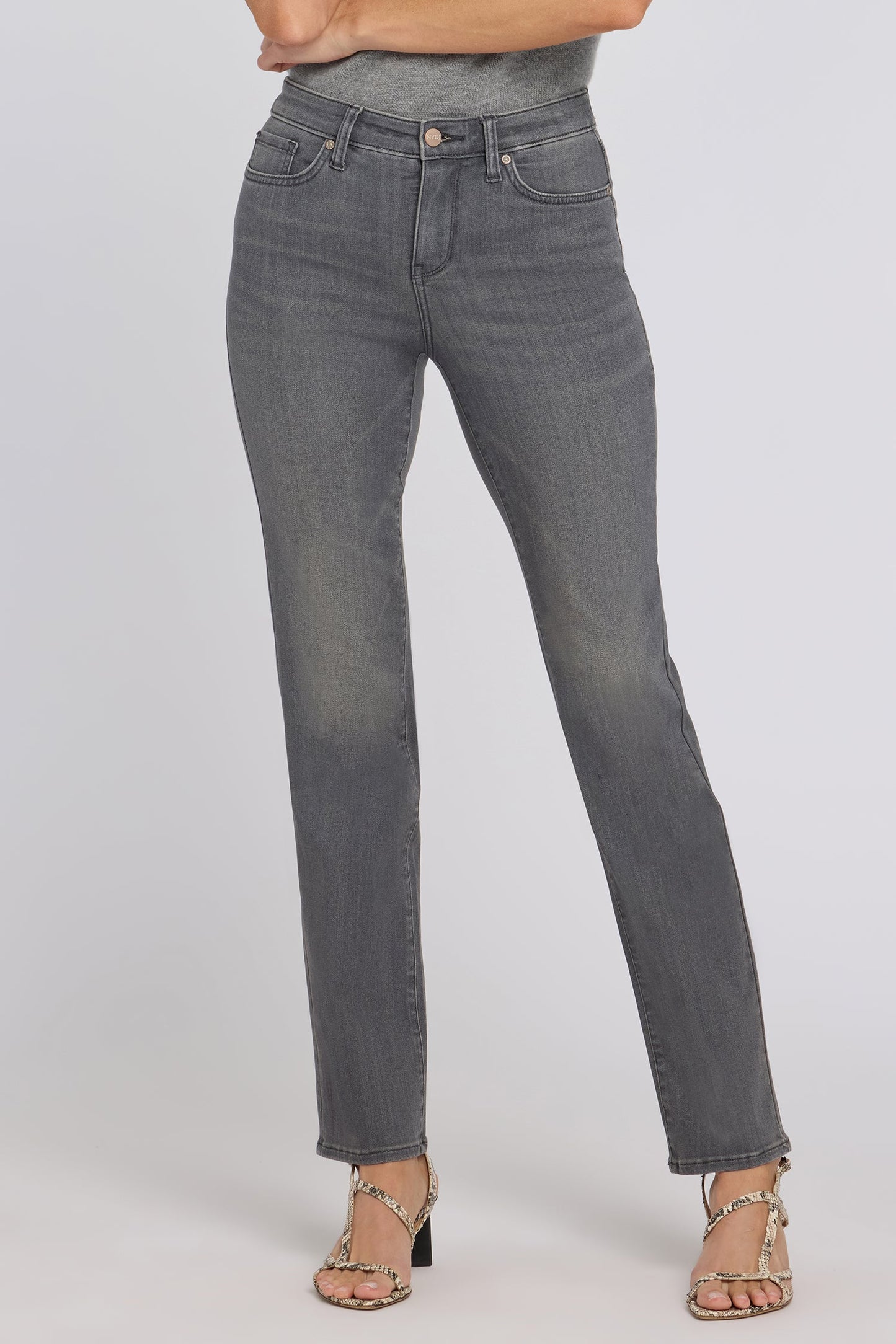 No Gapper™ Marilyn Straight Jeans - Dusty Ash