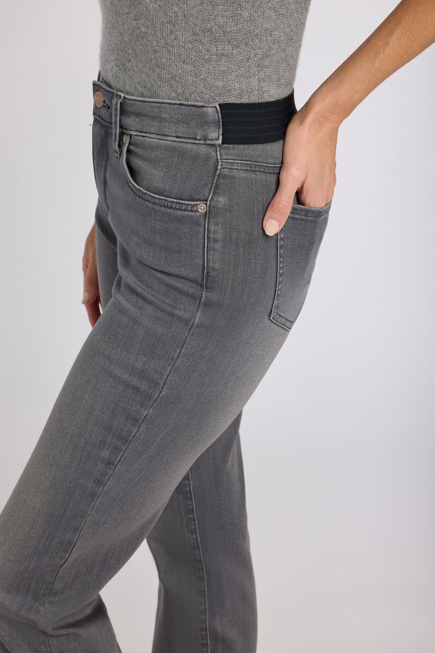 No Gapper™ Marilyn Straight Jeans - Dusty Ash