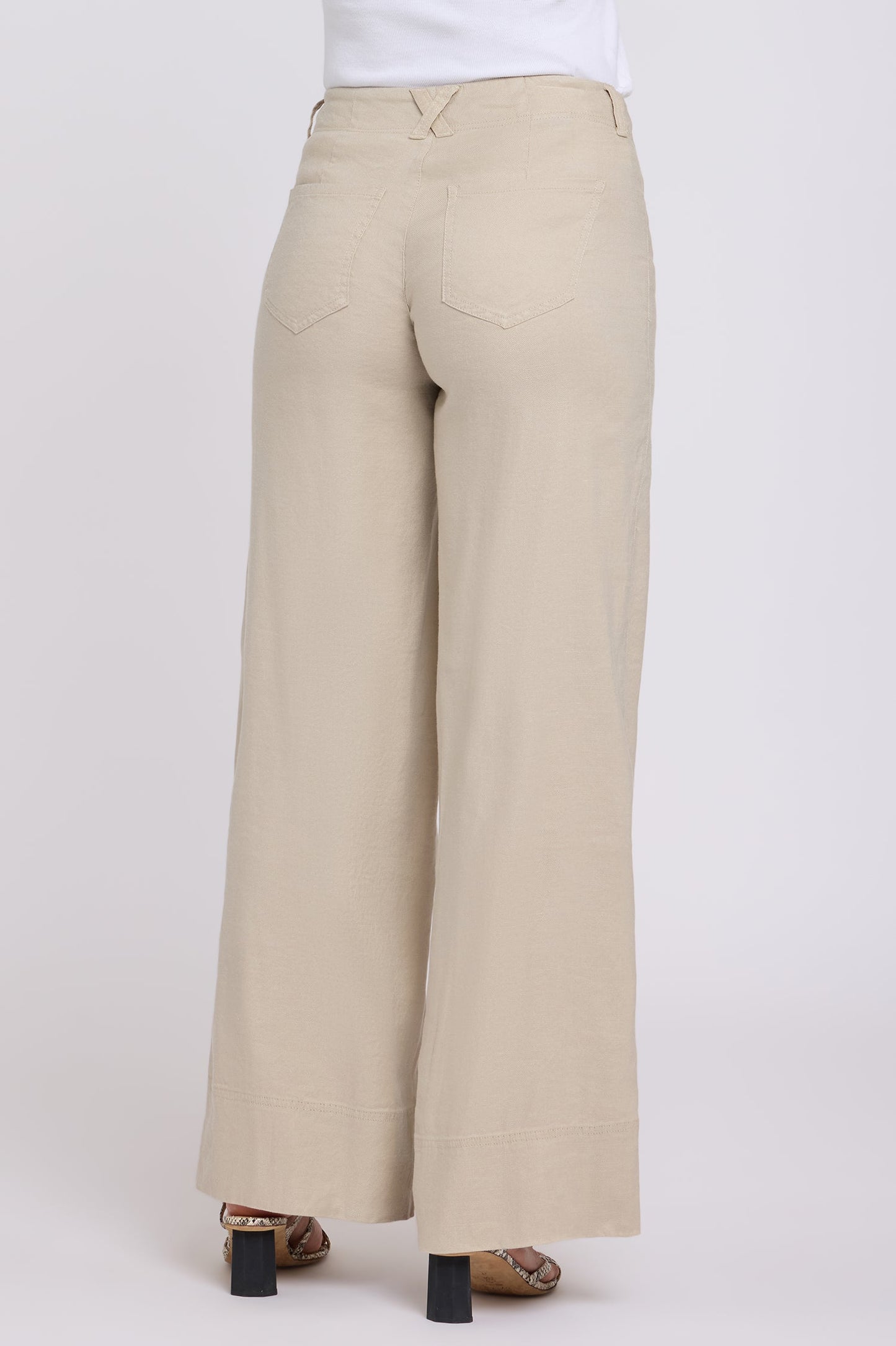 5 Pocket Wide Leg Trouser Pants - Feather
