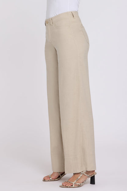 5 Pocket Wide Leg Trouser Pants - Feather
