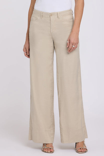 5 Pocket Wide Leg Trouser Pants - Feather
