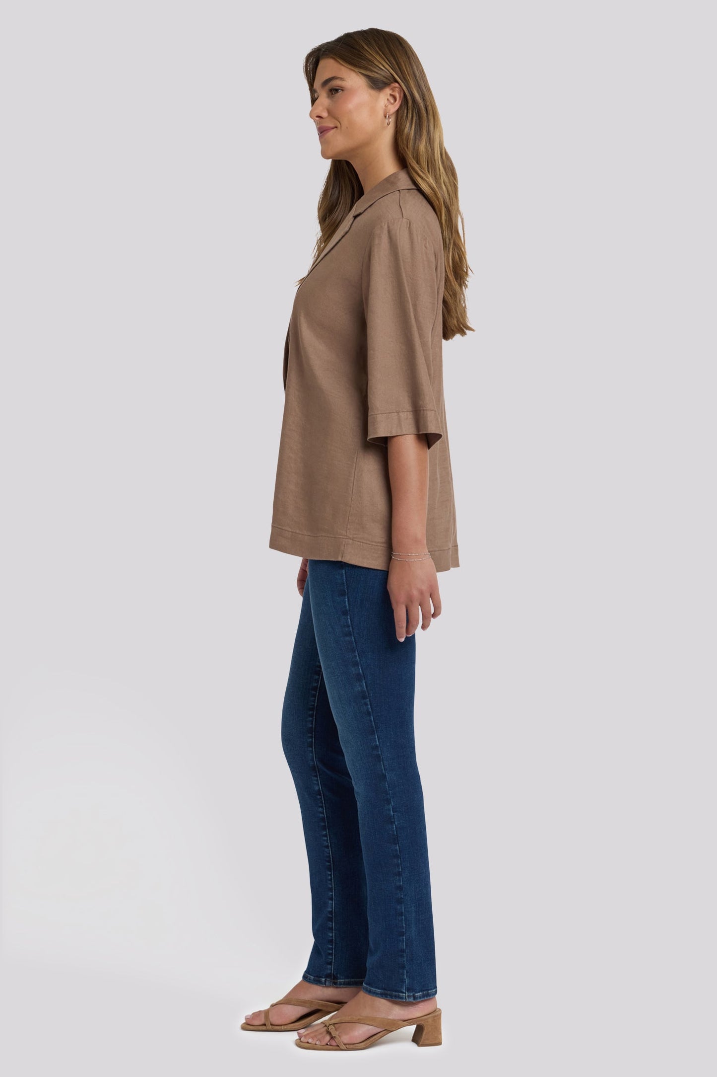 Elbow Sleeve Blazer - Toasted Coconut