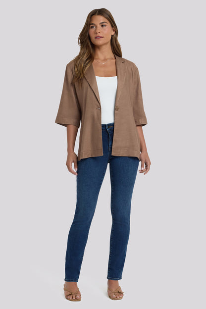 Elbow Sleeve Blazer - Toasted Coconut