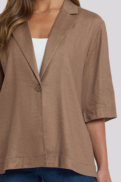 Elbow Sleeve Blazer - Toasted Coconut