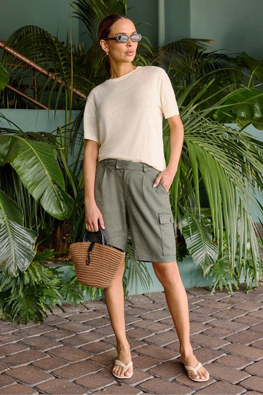 Cargo Bermuda Shorts - Desert Green