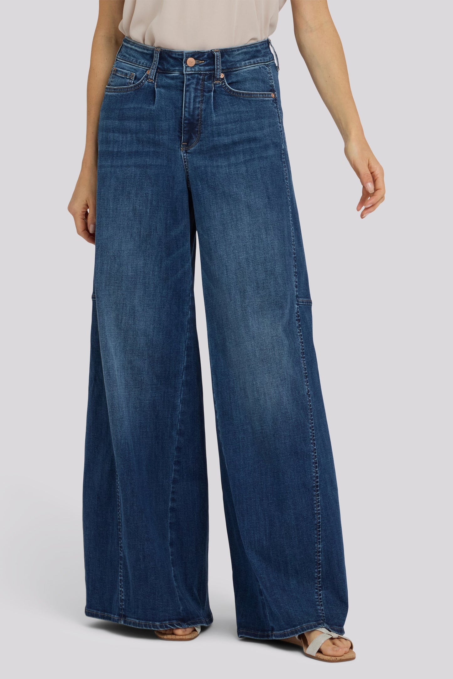 Nova Super Wide Leg Jeans - Blue Mirage