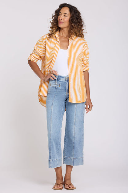 Teresa Wide Leg Ankle Jeans - Mist Springs