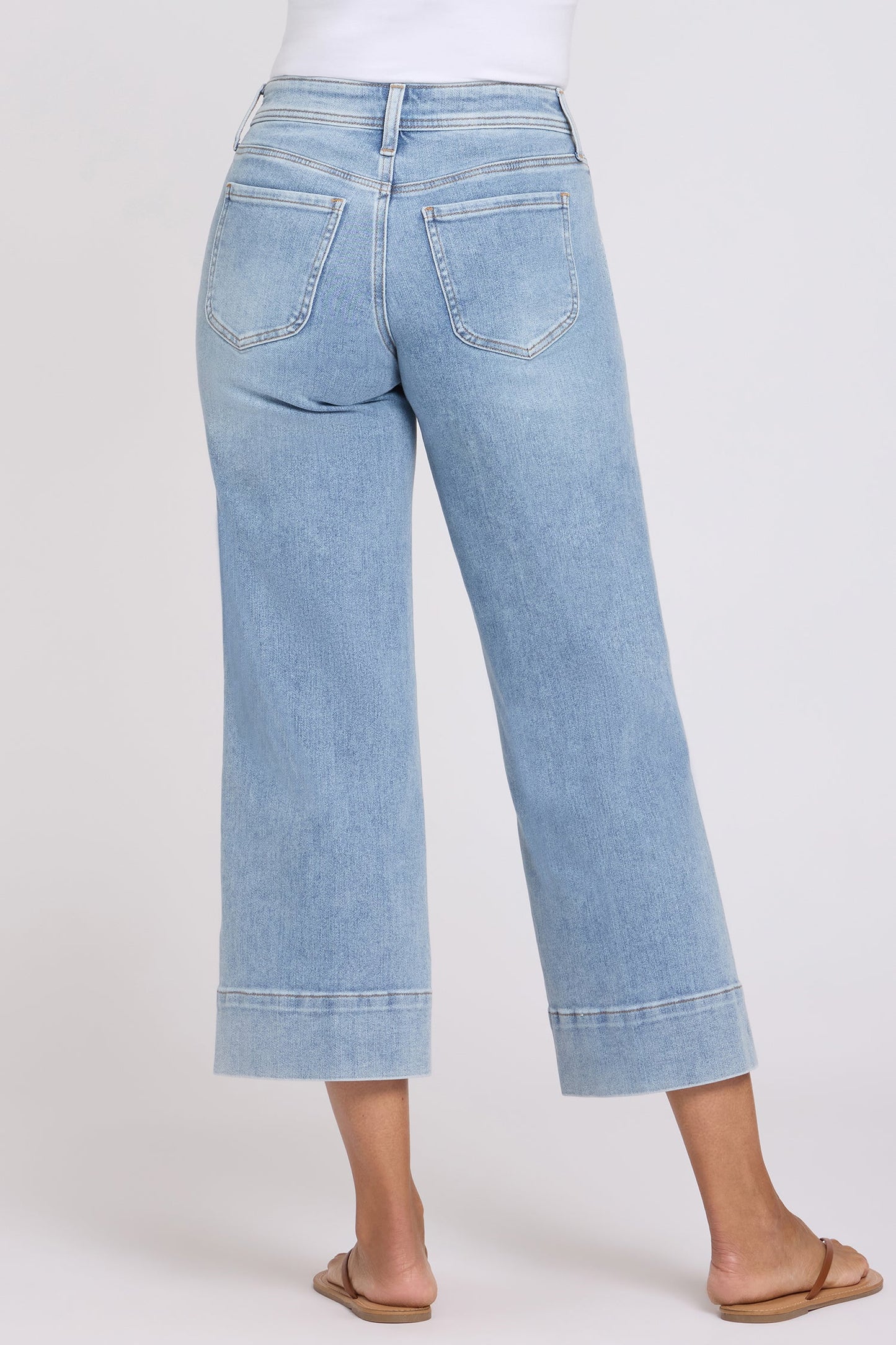 Teresa Wide Leg Ankle Jeans - Mist Springs