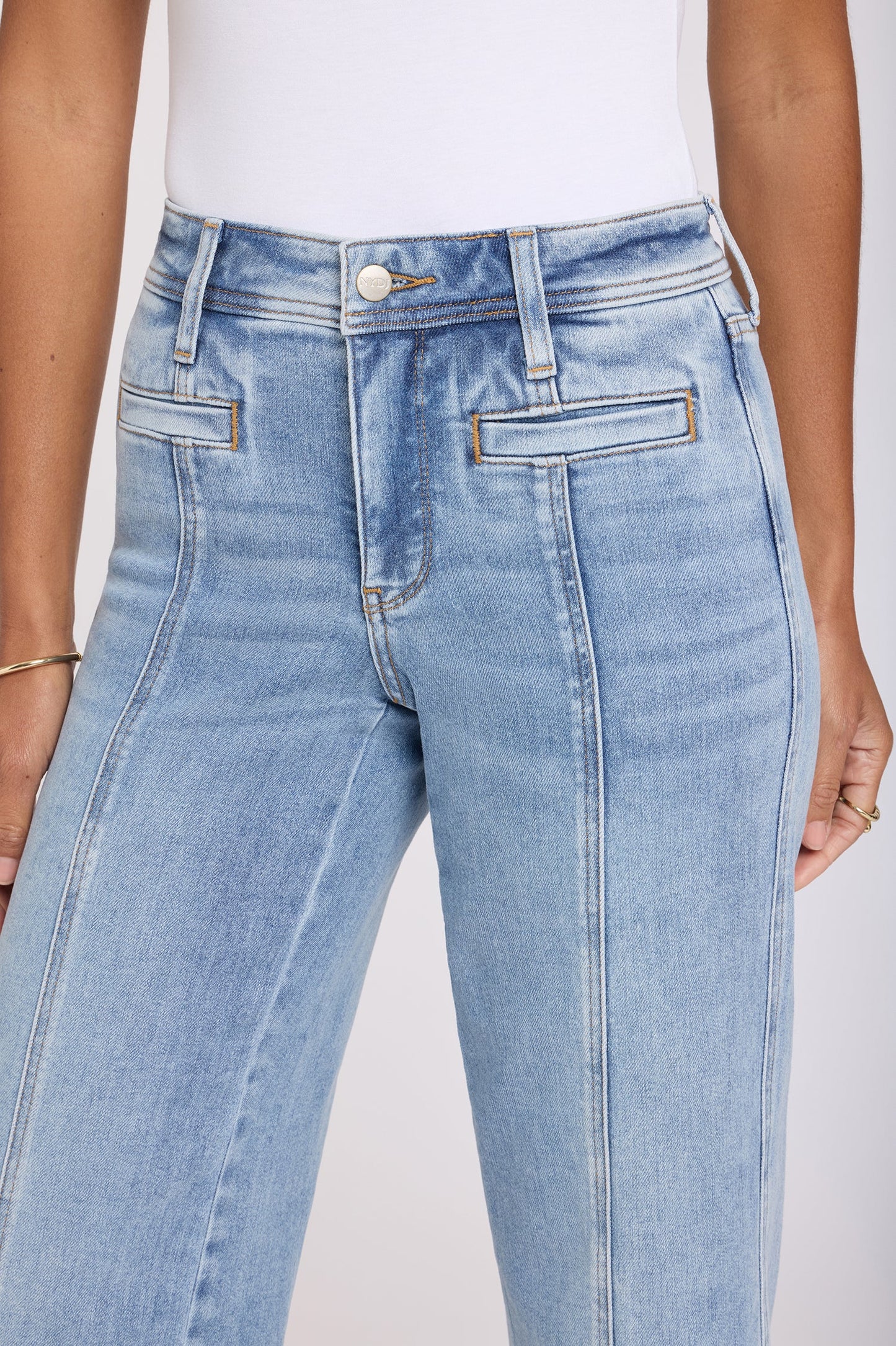 Teresa Wide Leg Ankle Jeans - Mist Springs