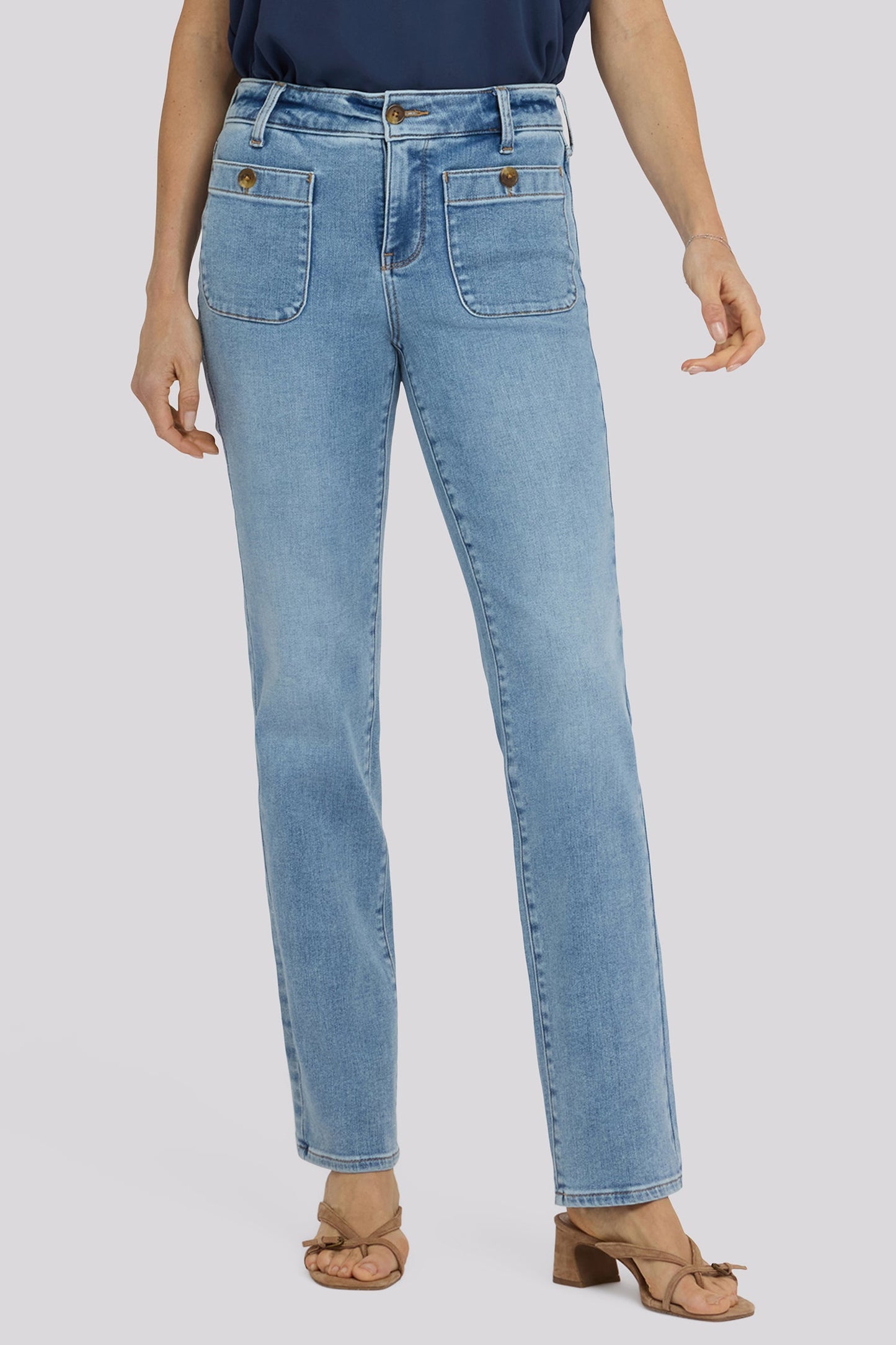 Marilyn Straight Jeans In Tall - Mist Springs