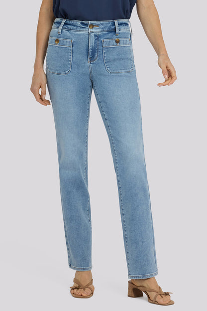 Marilyn Straight Jeans In Tall - Mist Springs