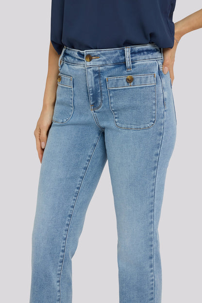 Marilyn Straight Jeans In Tall - Mist Springs