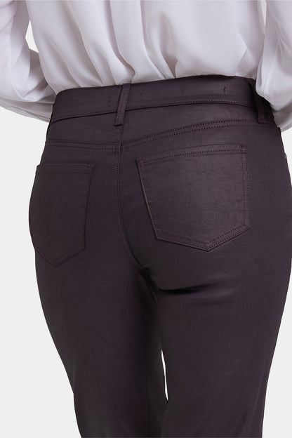 Coated Marilyn Straight Jeans - Fig Coated