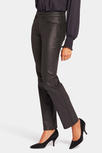 Uplift Coated Marilyn Straight Jeans - Black Coated