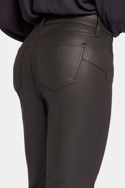 Uplift Coated Marilyn Straight Jeans - Black Coated