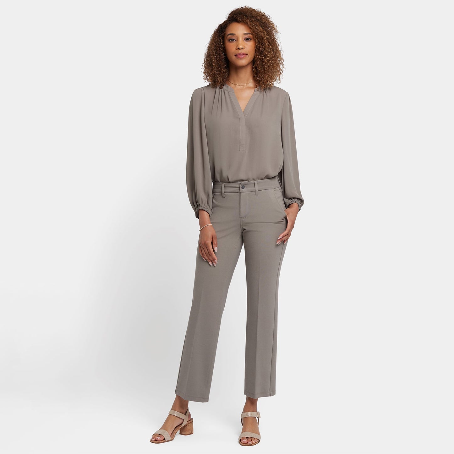 Straight Trouser Pants - Saddlewood