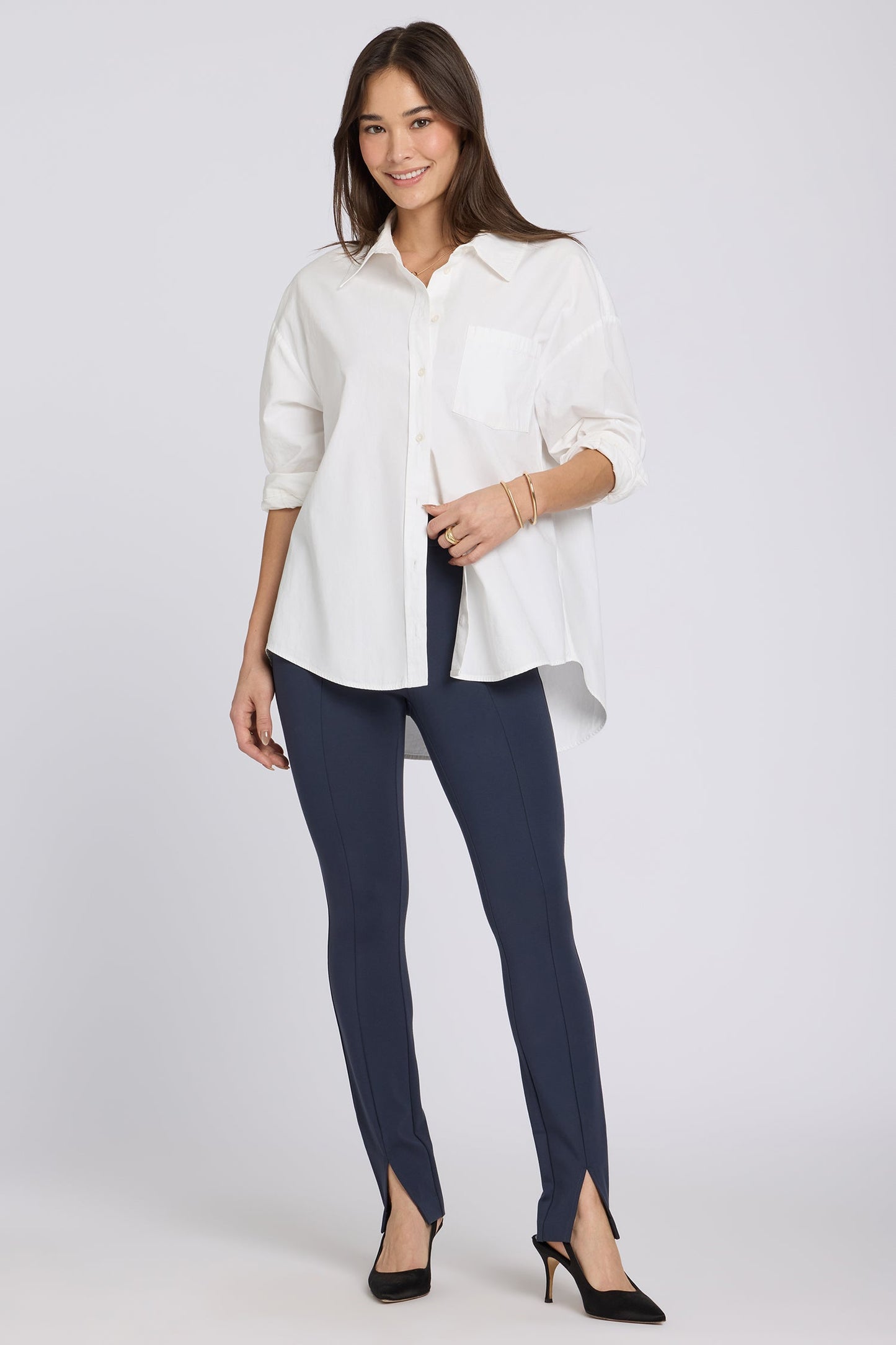 Zelda Pull-On Pants - Oxford Navy