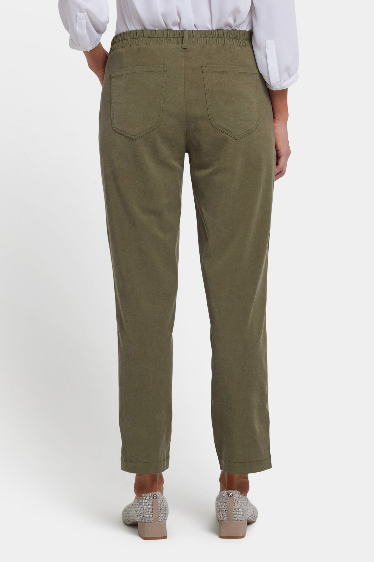Easy-Fit Ankle Trouser Pants - Bay Leaf