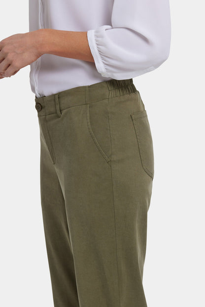 Easy-Fit Ankle Trouser Pants - Bay Leaf