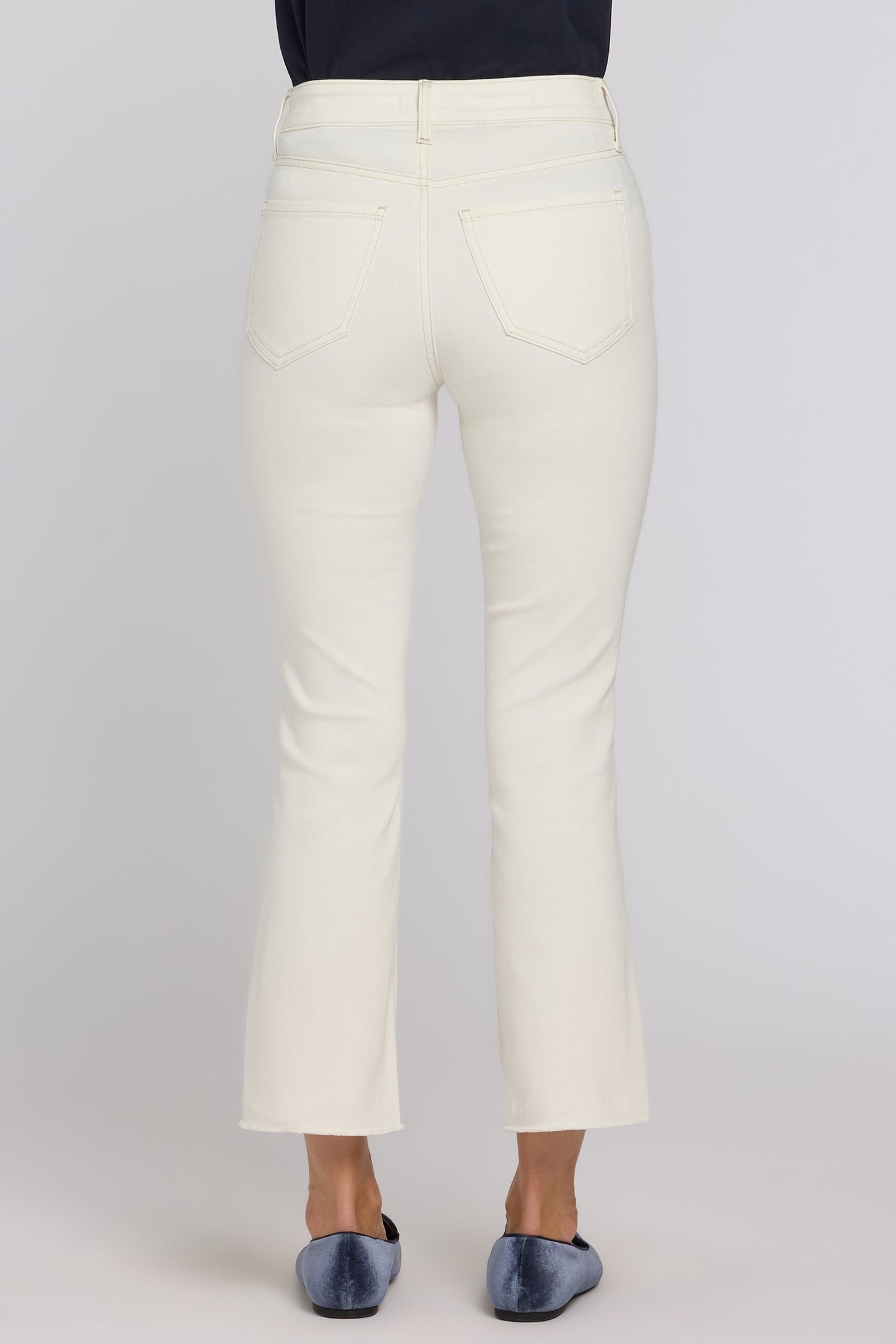 Billie Mini Bootcut Ankle Jeans - Vintage White