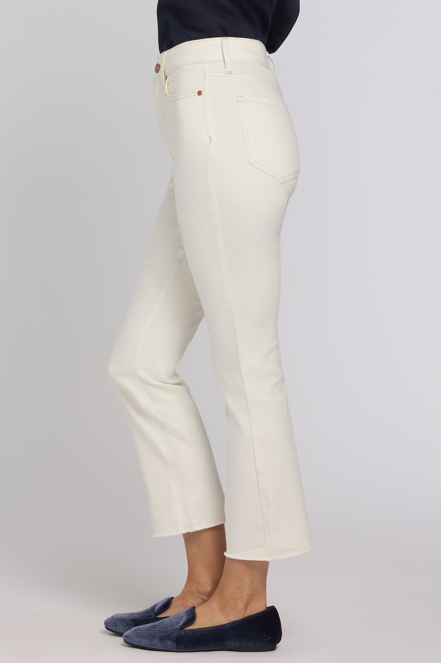 Billie Mini Bootcut Ankle Jeans - Vintage White