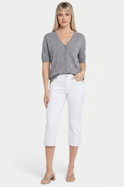 Marilyn Straight Crop Jeans - Optic White