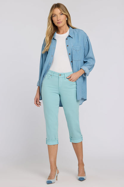 Marilyn Straight Crop Jeans - Aqua Haze